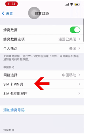 阜平苹果14维修网分享如何给iPhone14的SIM卡设置密码 