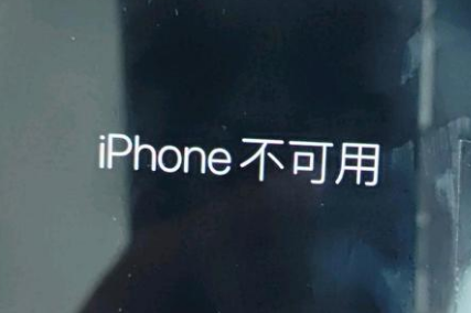 阜平苹果服务网点分享锁屏界面显示“iPhone 不可用”如何解决 