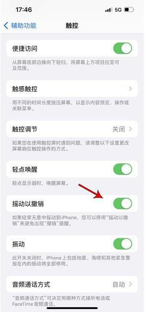 阜平苹果手机维修分享iPhone手机如何设置摇一摇删除文字 