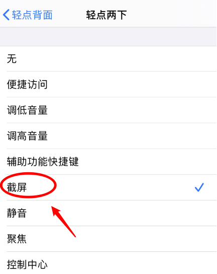 阜平苹果手机维修分享iPhone12如何启用双击截屏 